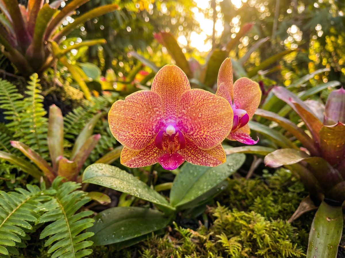 少妇热带兰花植物视频